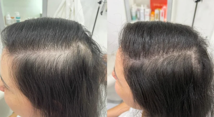 Antes e depois enviado por Angela Tavares — quarto mês, entrada lateral